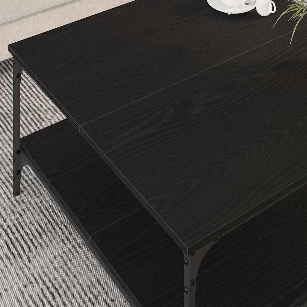 Stylish Coffee Table Black oak Engineered Wood - Sturdy Frame