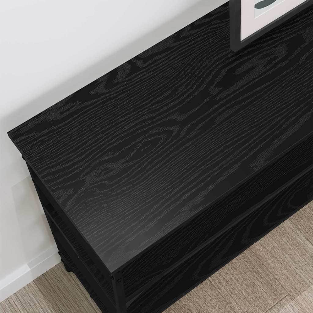 Stylish Console Table Black oak Engineered wood - Sleek Modern Look