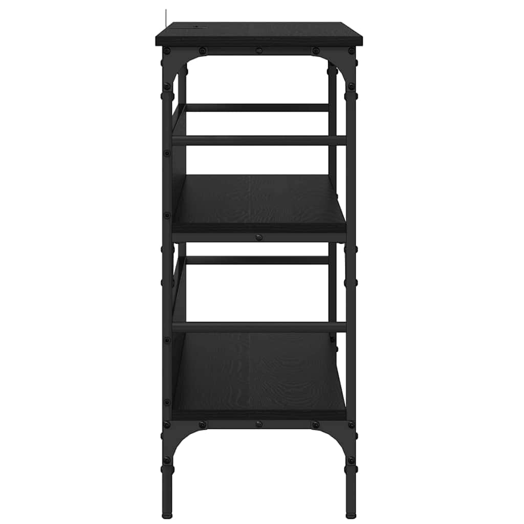 Stylish Console Table Black oak Engineered wood - Sleek Modern Look