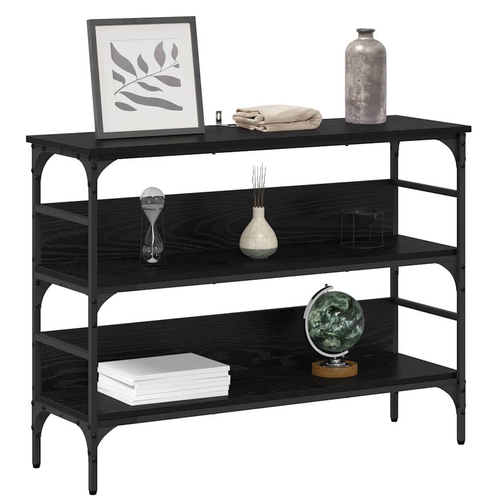 Stylish Console Table Black oak Engineered wood - Sleek Modern Look