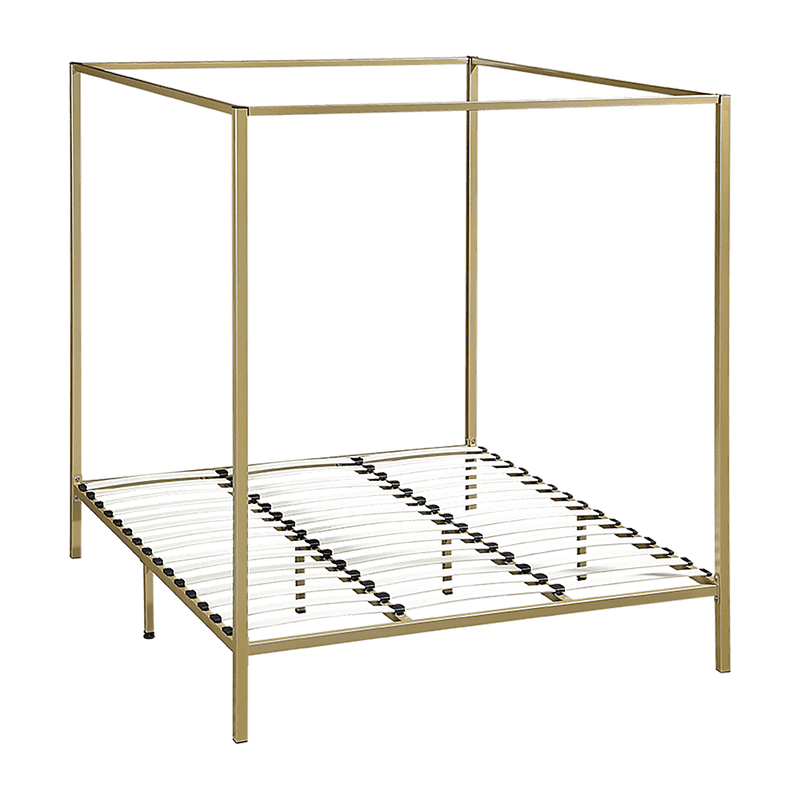 Bed Frame-Gold/Cream