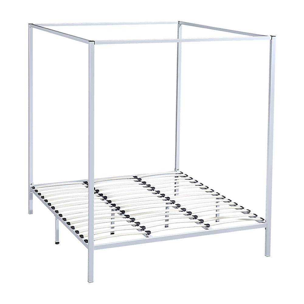 Stylish design 4 Four Poster King Bed Frame-Gold/Cream