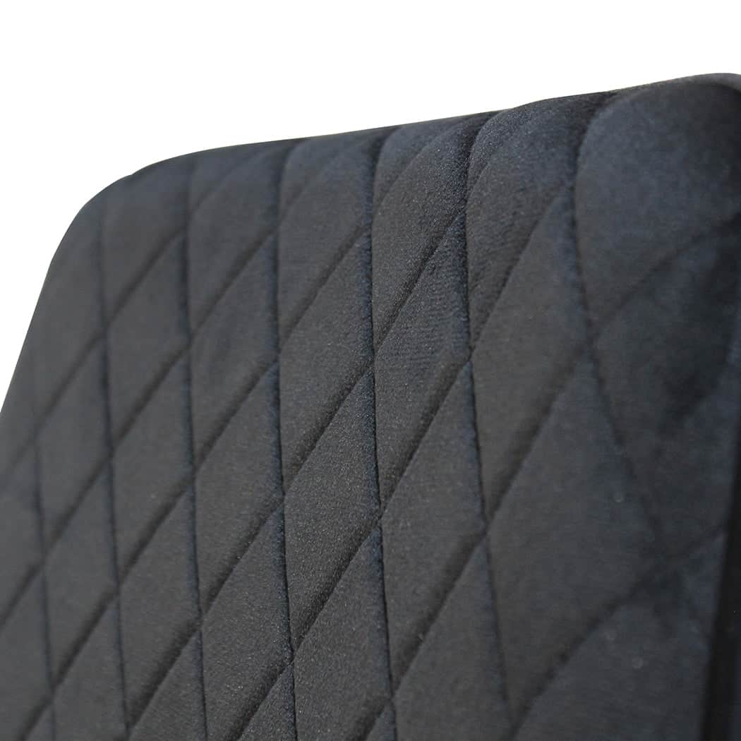 Stylish Dining Chairs x 8 Padded Seat Soft Velvet  Sleek Modern Look