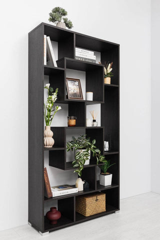 Stylish Display Shelf - Nordic Ash/Natural Oak/White