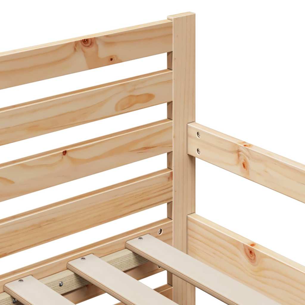 Stylish Extendable Bed Frame for Kids Other Brown - Space-Saving with Brown colour