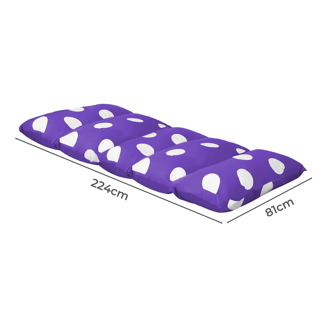 Stylish Foldable Mattress Kids Pillow Purple Large  Adjustable Height