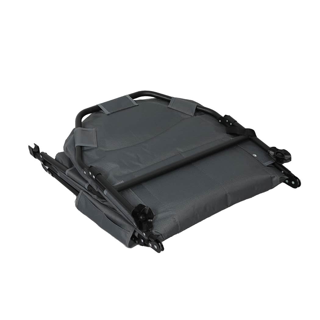 Stylish Folding Camping Bed Camp Cots Dark Grey  Soft Cushion