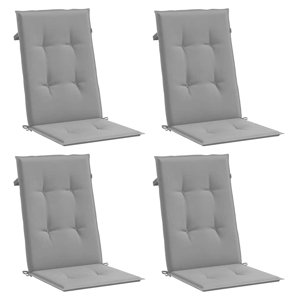 Stylish Garden Chair Cushions 4 pcs Grey | Grey colour