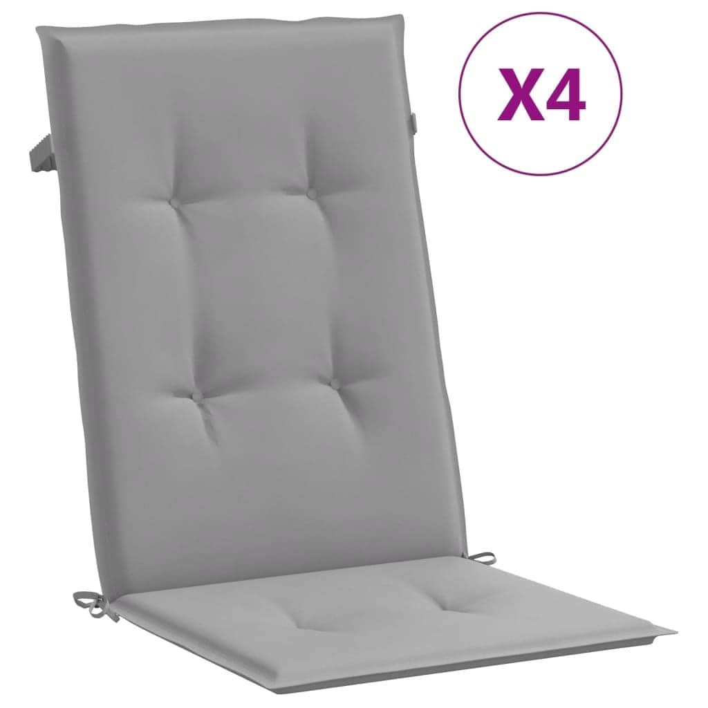 Stylish Garden Chair Cushions 4 pcs Grey