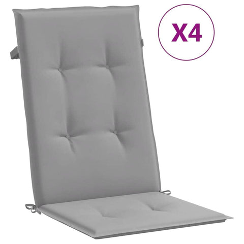 Stylish Garden Chair Cushions 4 pcs Grey