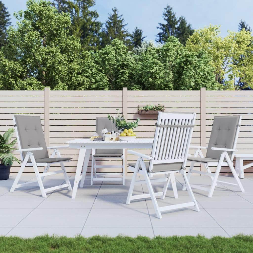 Stylish Garden Chair Cushions 4 pcs Grey