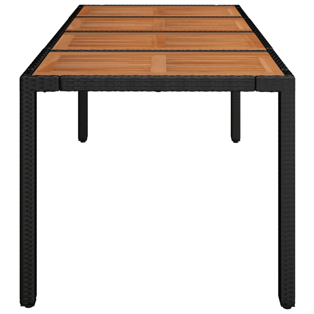 Stylish Garden Table with Wooden Top Indoor Outdoor Use Modern Living