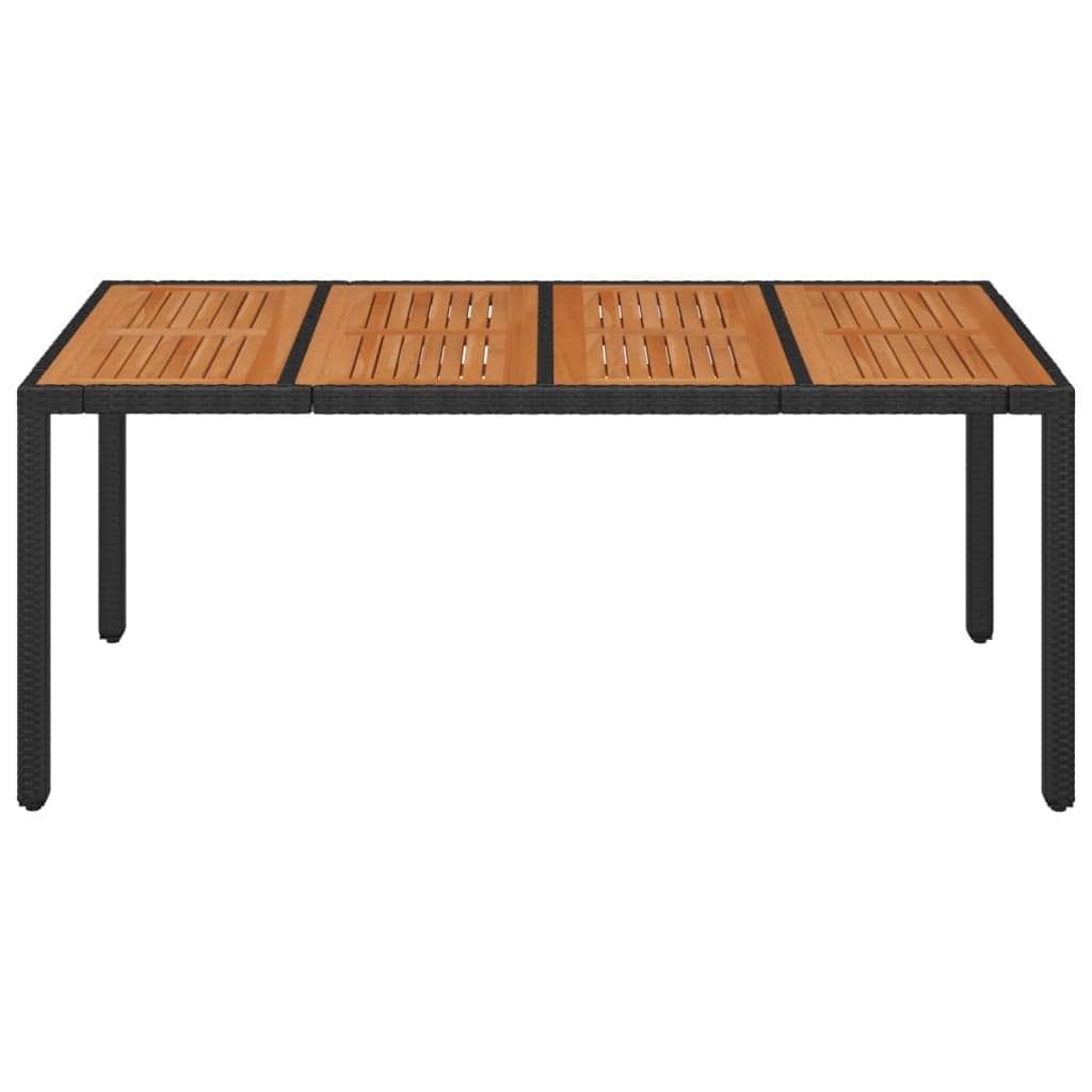 Stylish Garden Table with Wooden Top Indoor Outdoor Use Modern Living