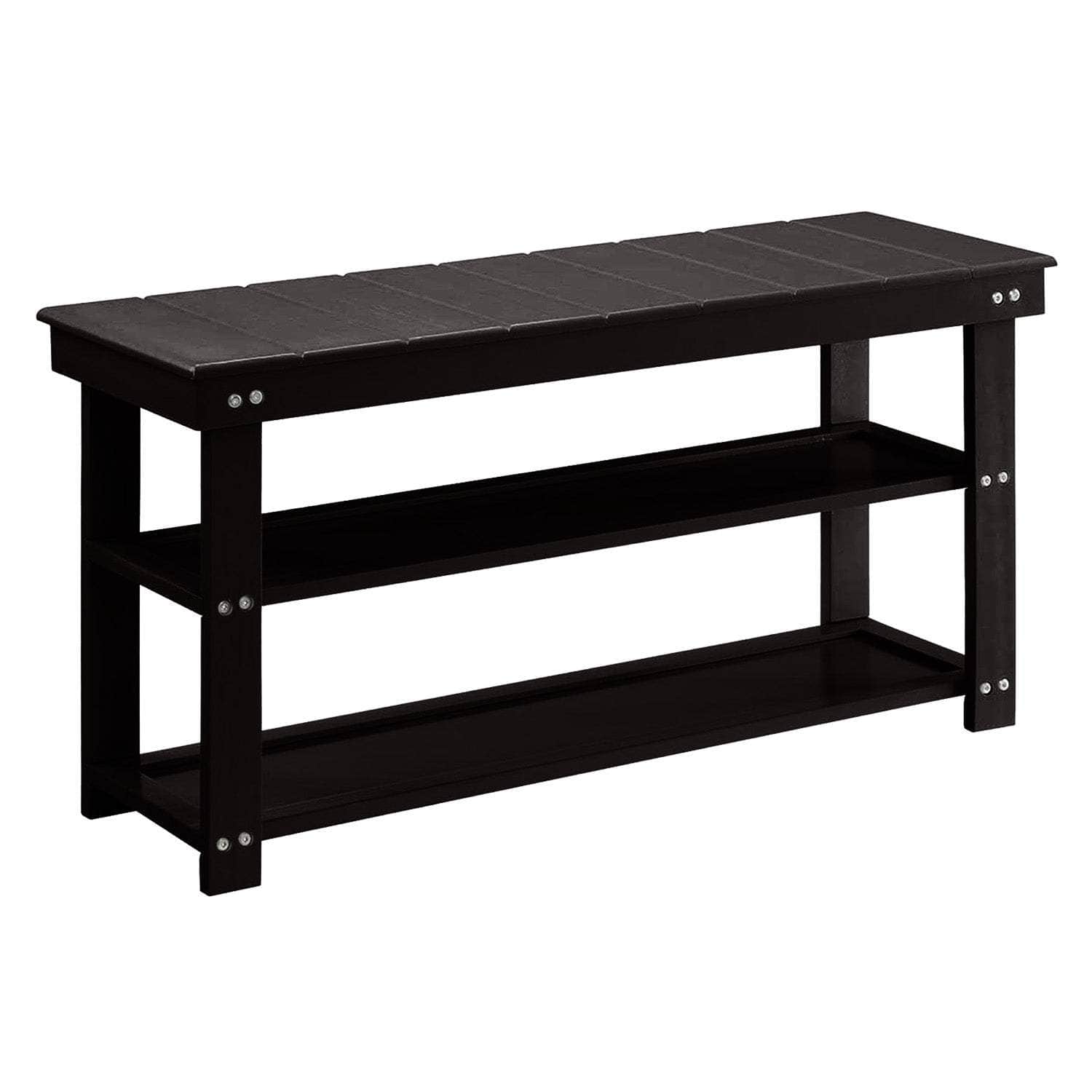 Stylish Grey/Black Shoe Storage Bench