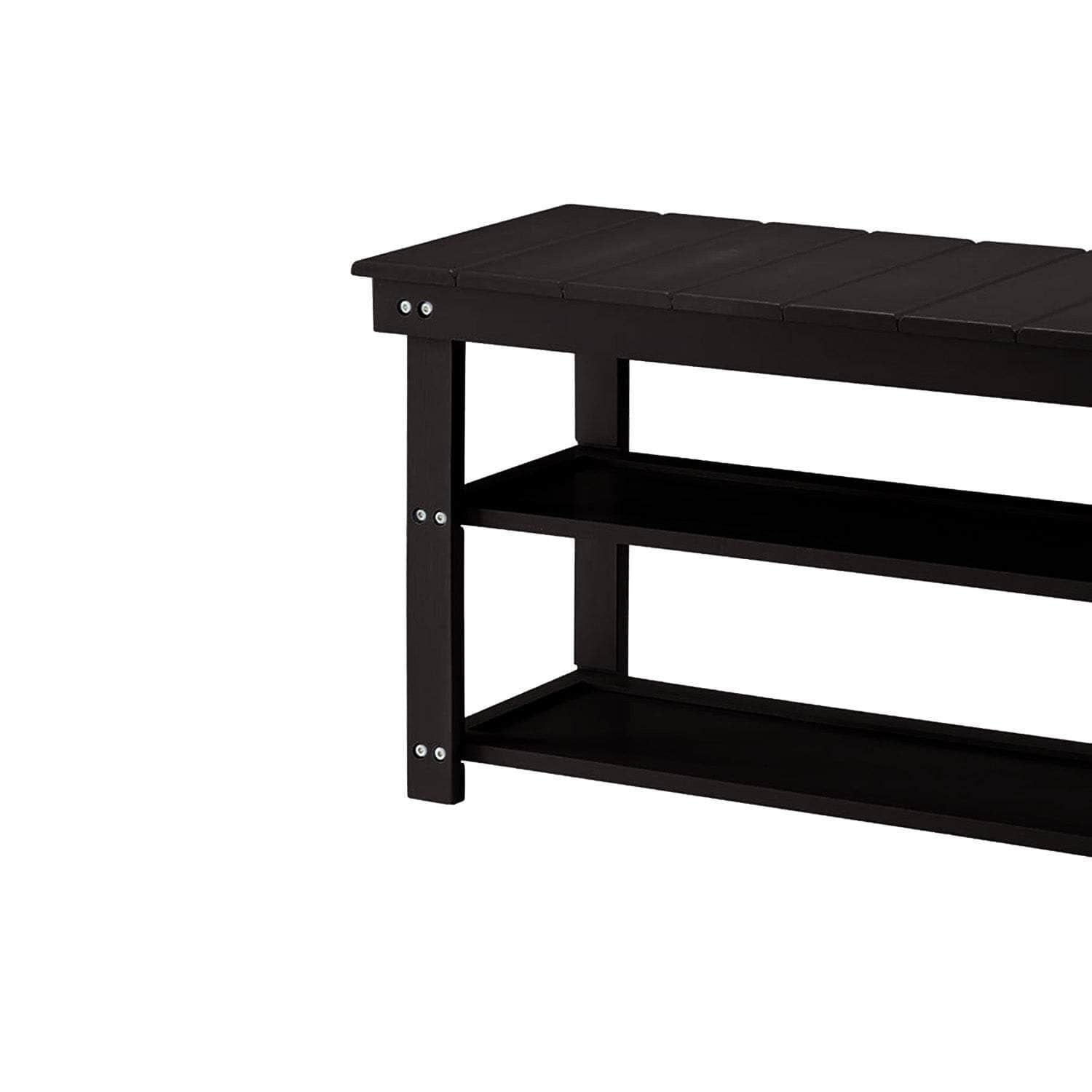 Stylish Grey/Black Shoe Storage Bench