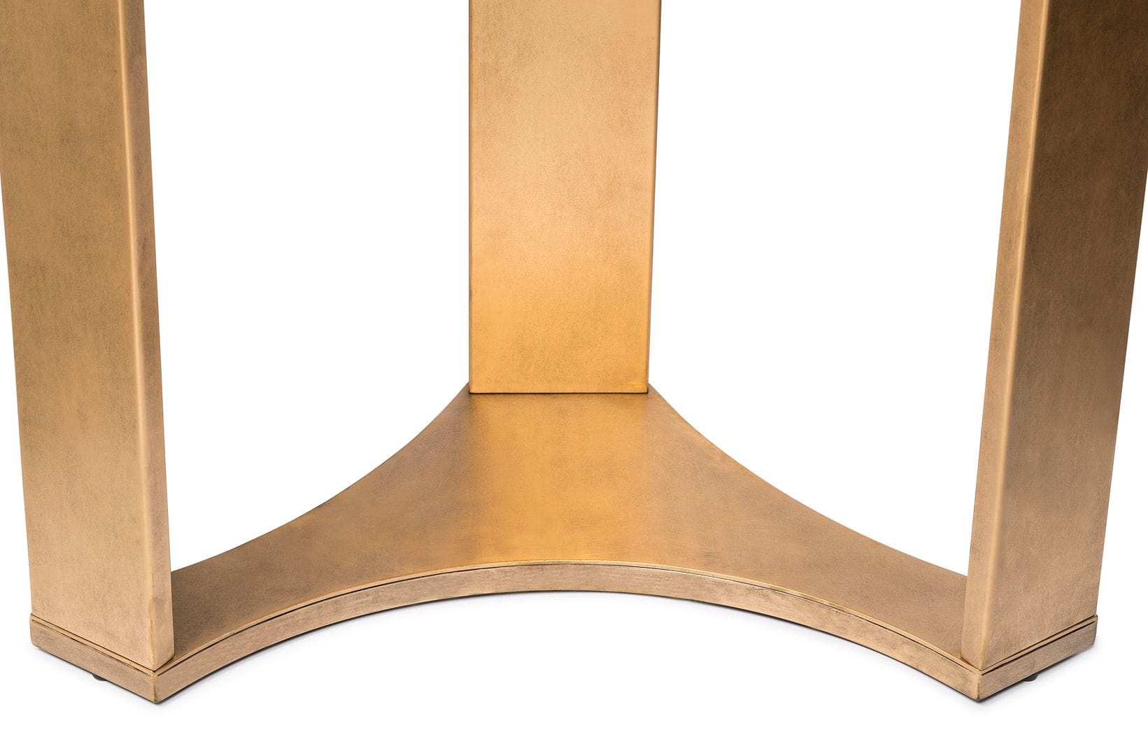 Stylish Half Round Brass and Black Console Table for Hallways