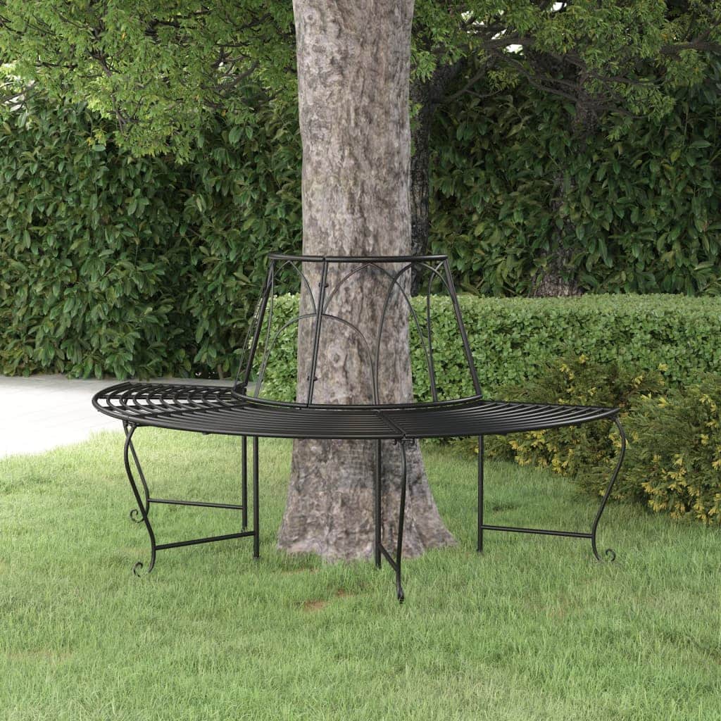 Stylish Half Round Tree Bench 159 Living Space Upgrade Garden Leisure