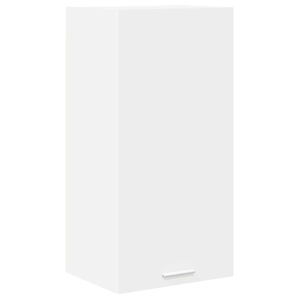 White colour - Stylish Hanging Cabinet Riga White Engineered Wood - Durable