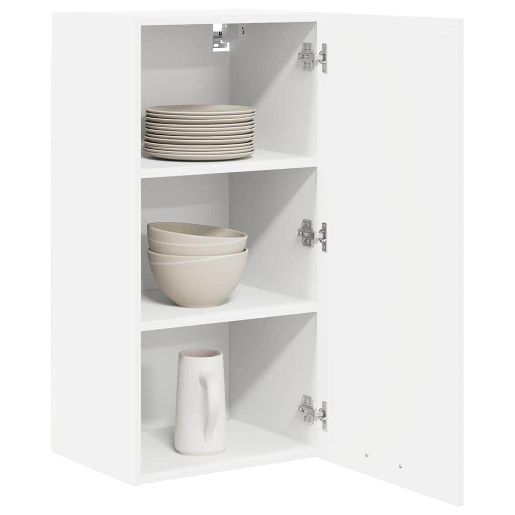 Stylish Hanging Cabinet Riga White Engineered Wood - Durable