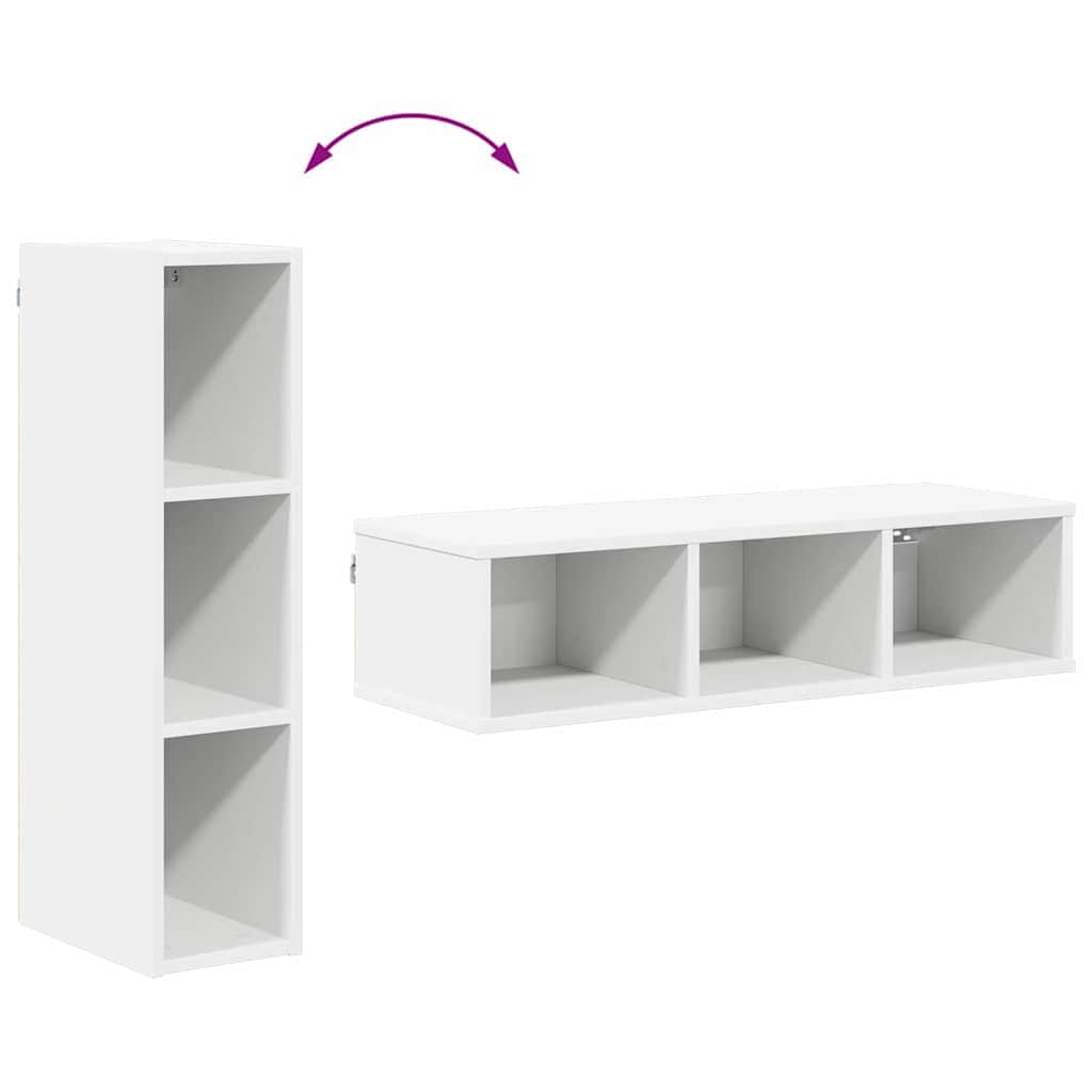 Stylish Hanging Cabinet Riga White Engineered Wood - Home Dacor