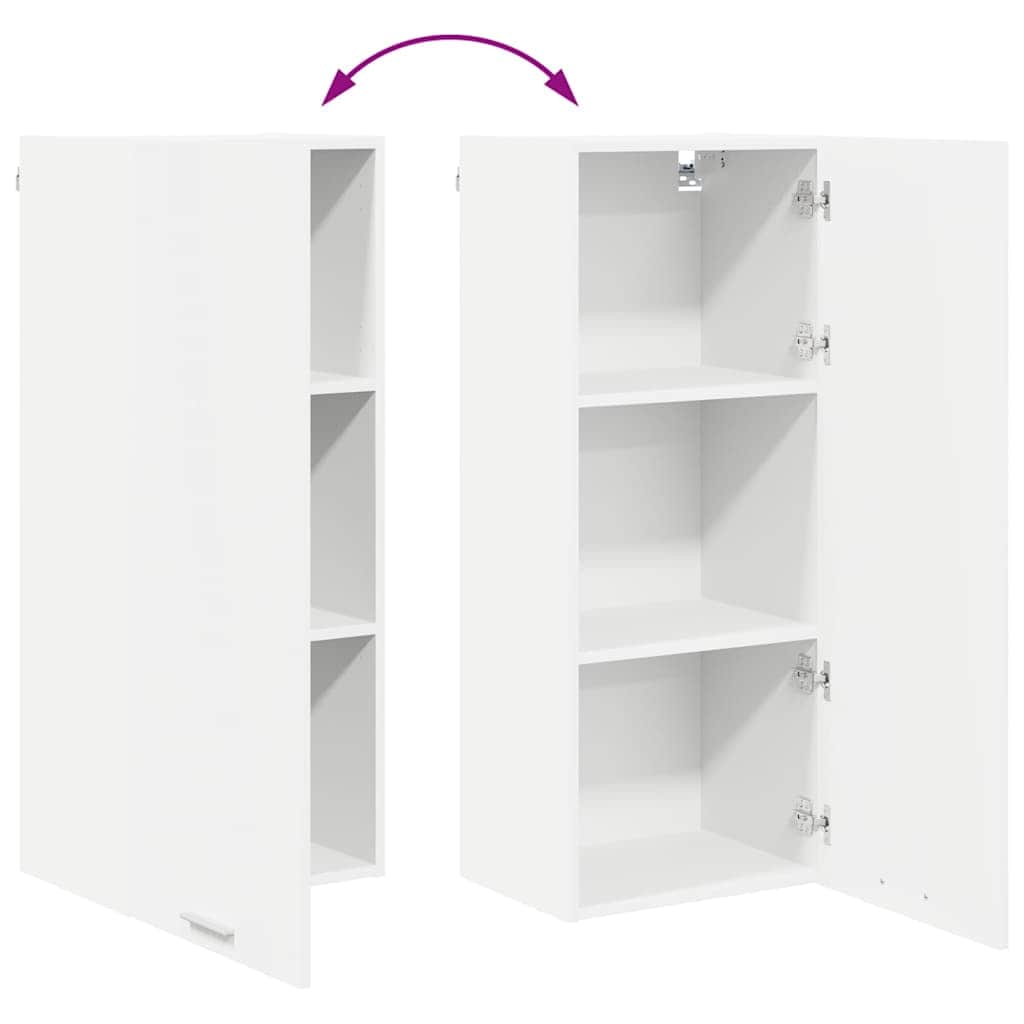 Stylish Hanging Cabinet Riga White Engineered Wood - Premium Comfort