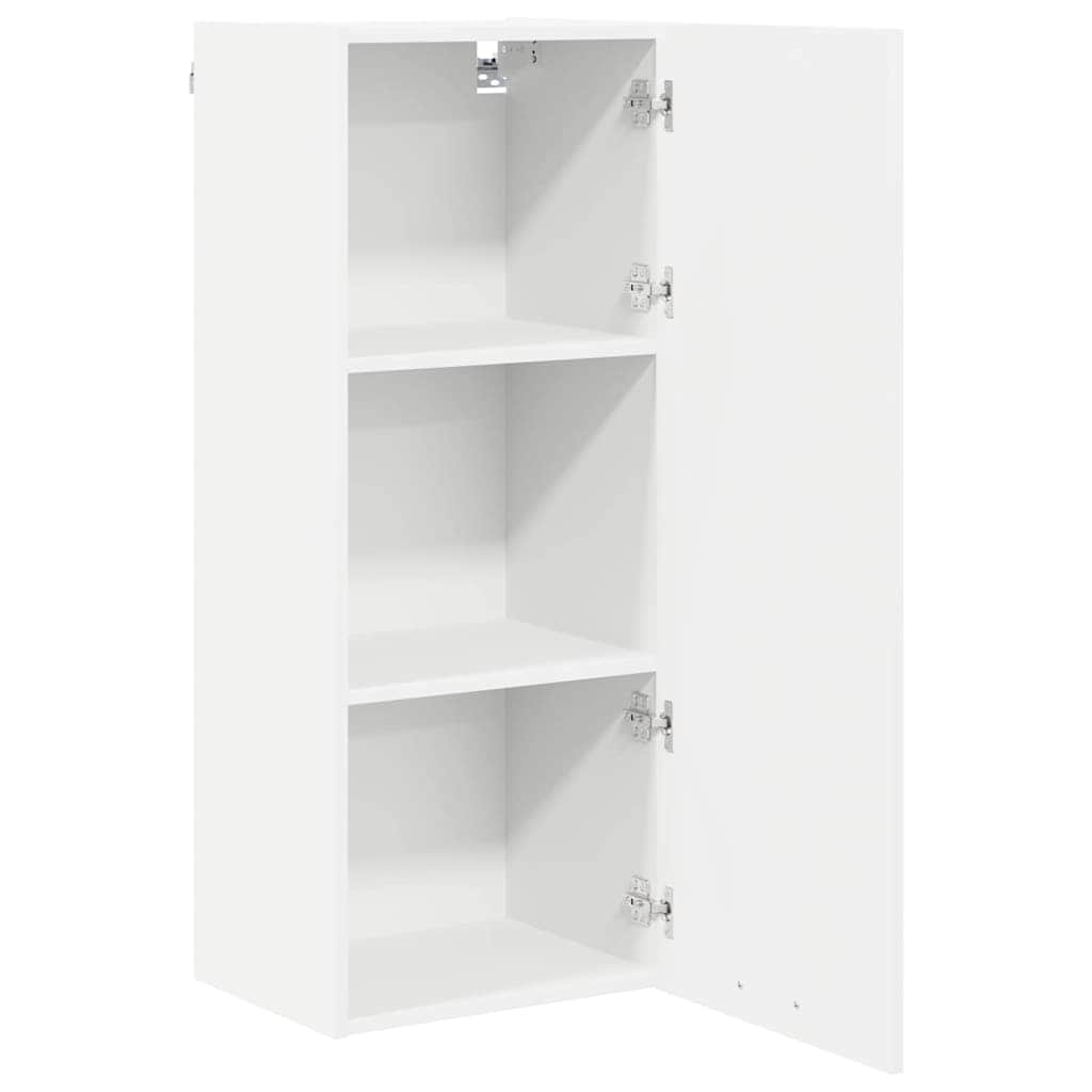 Wood finish - Stylish Hanging Cabinet Riga White Engineered Wood - Premium Comfort