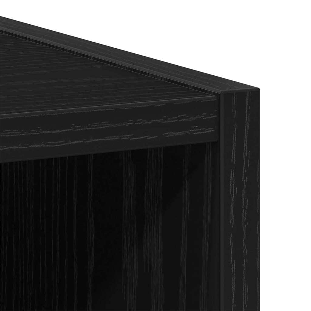 Stylish Hanging Cabinet with Shelf Riga Black Oak - Designer Finish