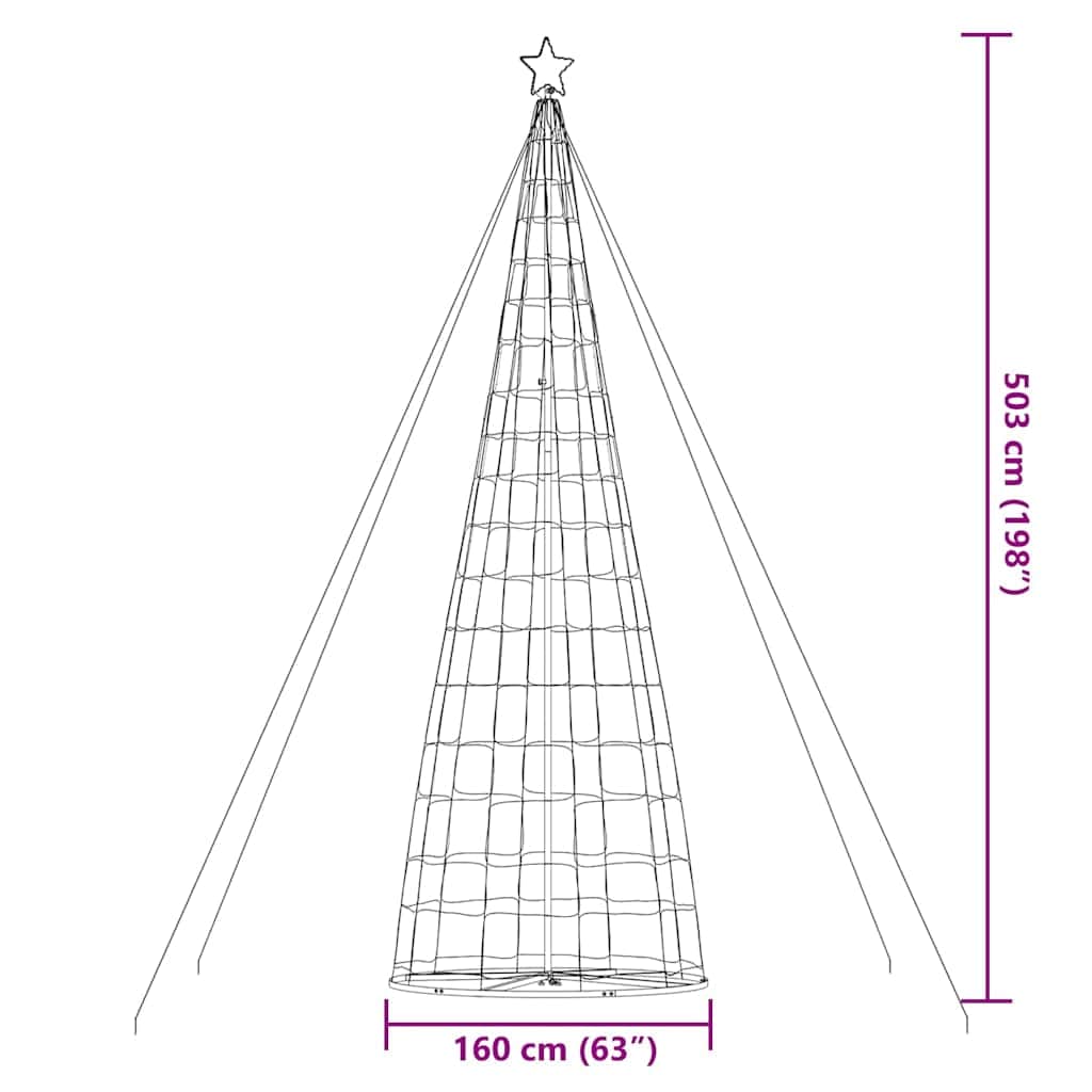 Stylish LED Christmas Tree Warm White Iron - Comfortable Design