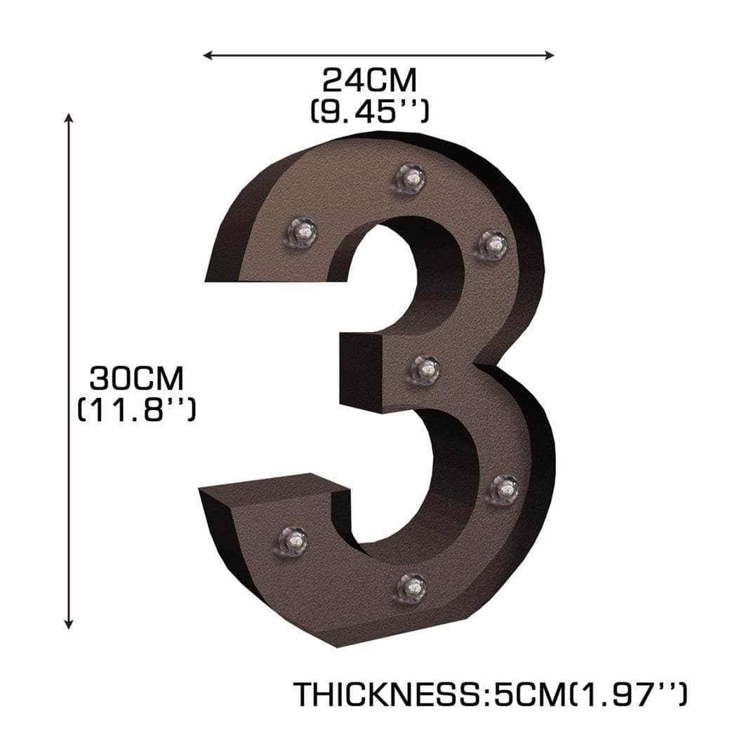 Stylish LED Metal Number Lights