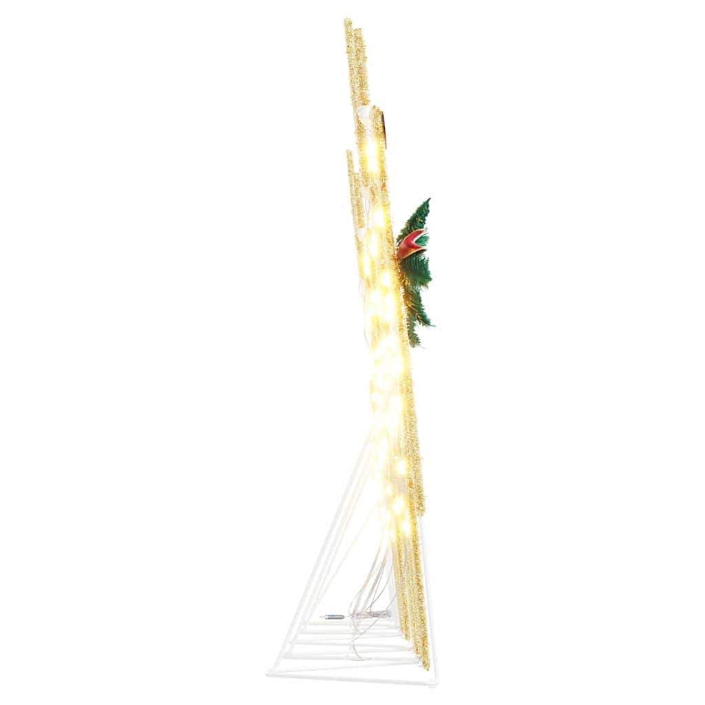 Stylish LED Reindeers 5 pcs Gold Fabric - Sleek Modern Look - Stylish | 3vty
