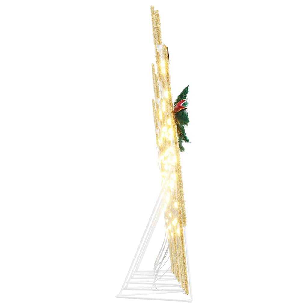 Fabric finish - Stylish LED Reindeers 6 pcs Gold Fabric - Designer Finish - Stylish