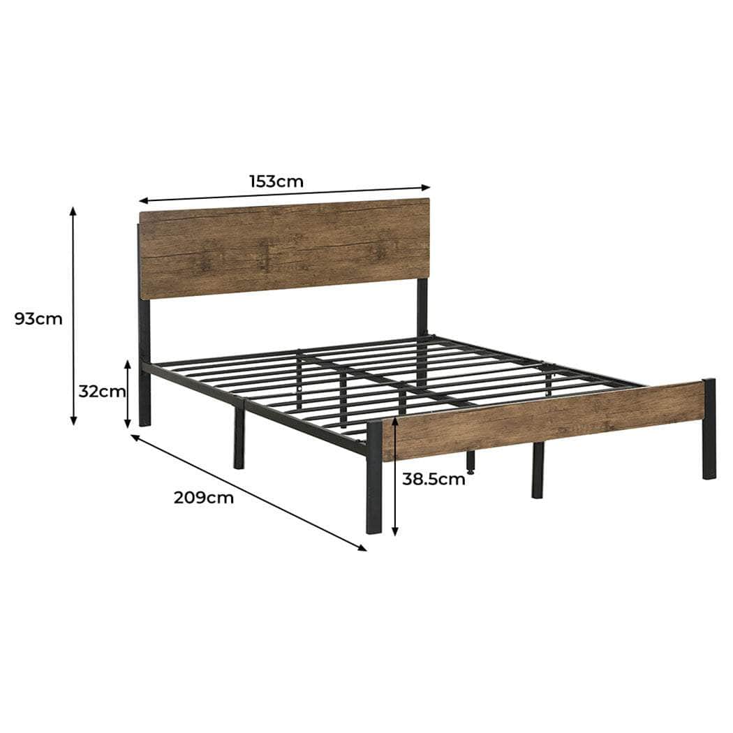 Stylish Metal Bed Frame Queen Mattress