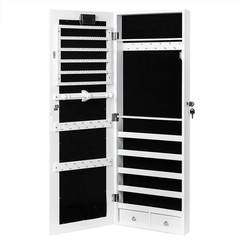 Stylish Mirror Jewellery Cabinet Touch  Foldable Function Classic
