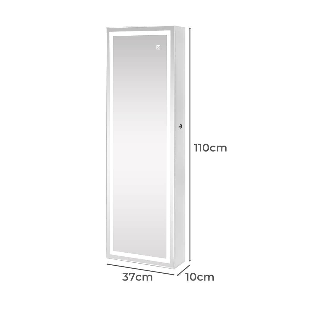 Stylish Mirror Jewellery Cabinet Touch  Foldable Function Classic