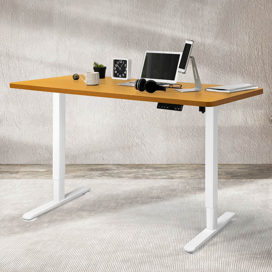 Stylish Motorised Standing Desk Height 120cm Natural 800x 1.5MM