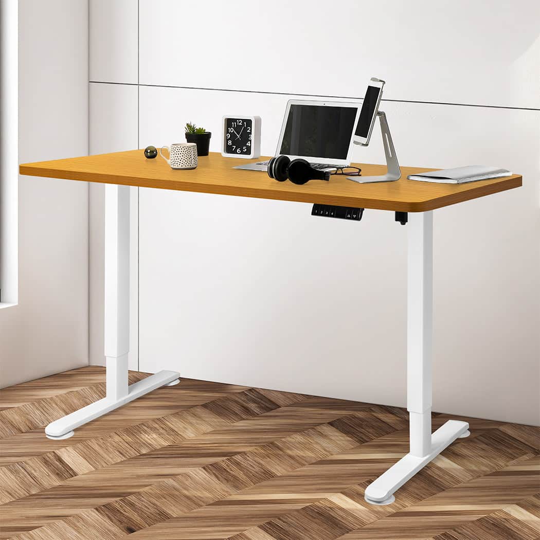 Stylish Motorised Standing Desk Height 120cm Natural 800x 1.5MM