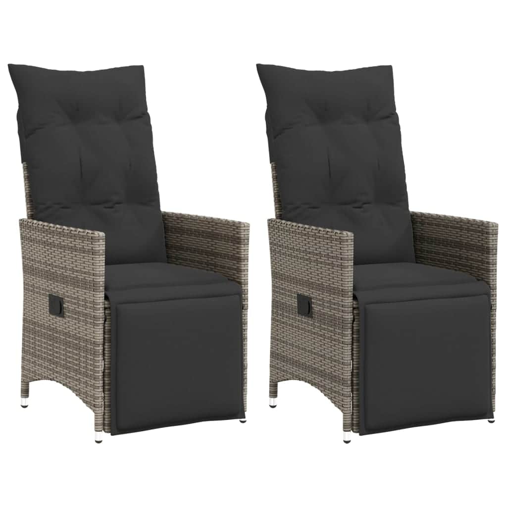 Stylish Reclining Garden Chairs 2 pcs Indoor Outdoor Use Essentials
