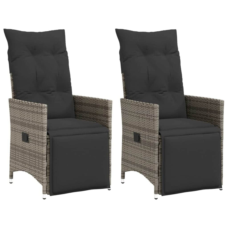 Reclining Garden Chairs 2 pcs Indoor Outdoor Use Essentials