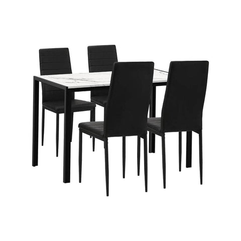 Stylish Rectangle Dining Table with Dining Chairs Wooden