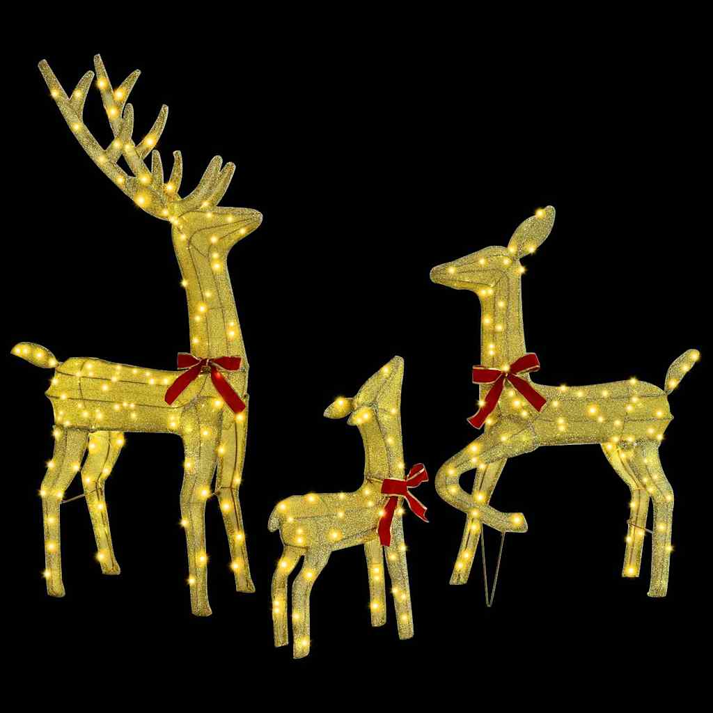 3vty - Stylish Reindeer Family 3 pcs Warm white Fabric - Sleek Modern Look