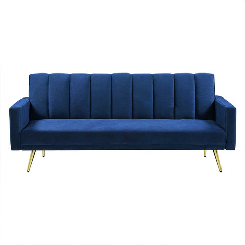 Stylish Sofa Bed Convertible Velvet Lounge Recliner Couch Sleeper 3