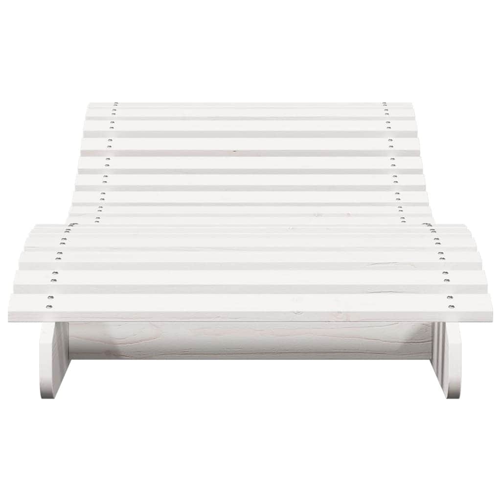 Stylish Sun Lounger White 205x70x31 5 Patio Setup Urban Style