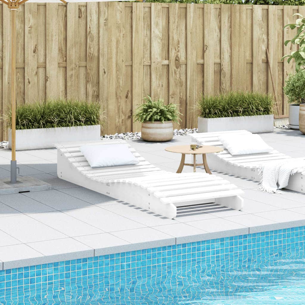 Stylish Sun Lounger White 205x70x31 5 Patio Setup Urban Style