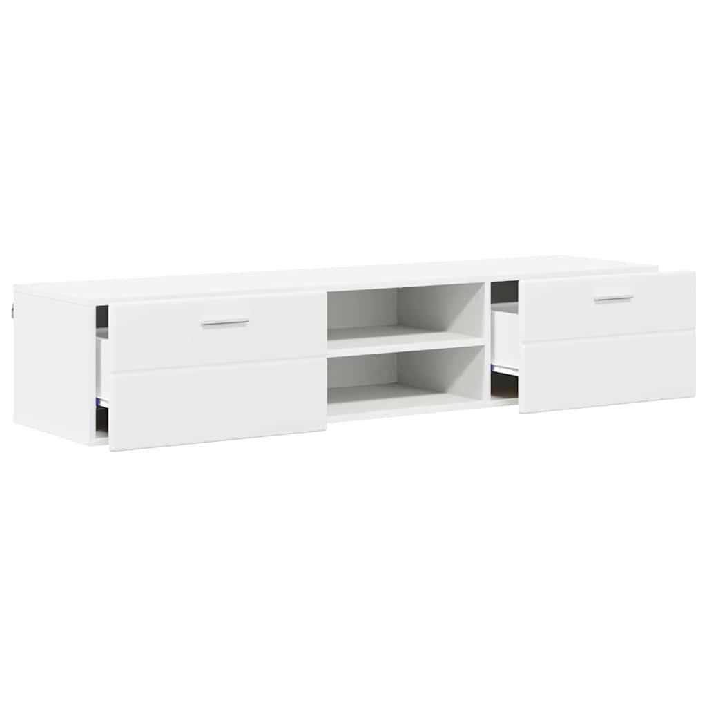 Stylish TV Cabinet with Drawer White Engineered wood - High Quality