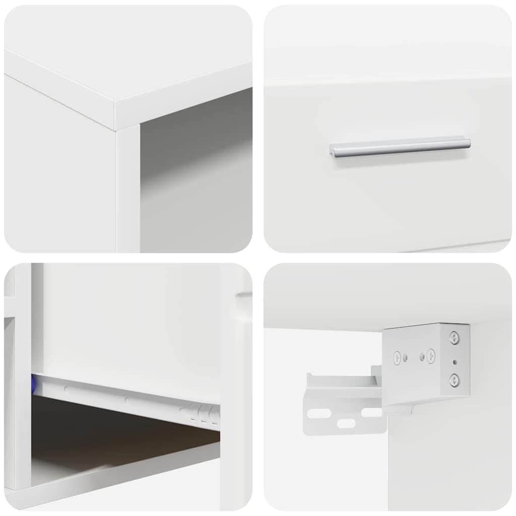 Stylish TV Cabinet with Drawer White Engineered wood - High Quality