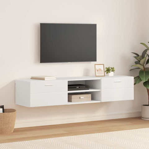 Stylish TV Cabinet with Drawer White Engineered wood - High Quality
