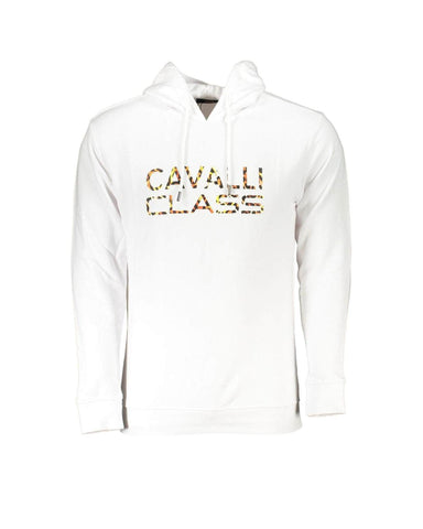 Stylish White Cotton Sweater By Cavalli Class