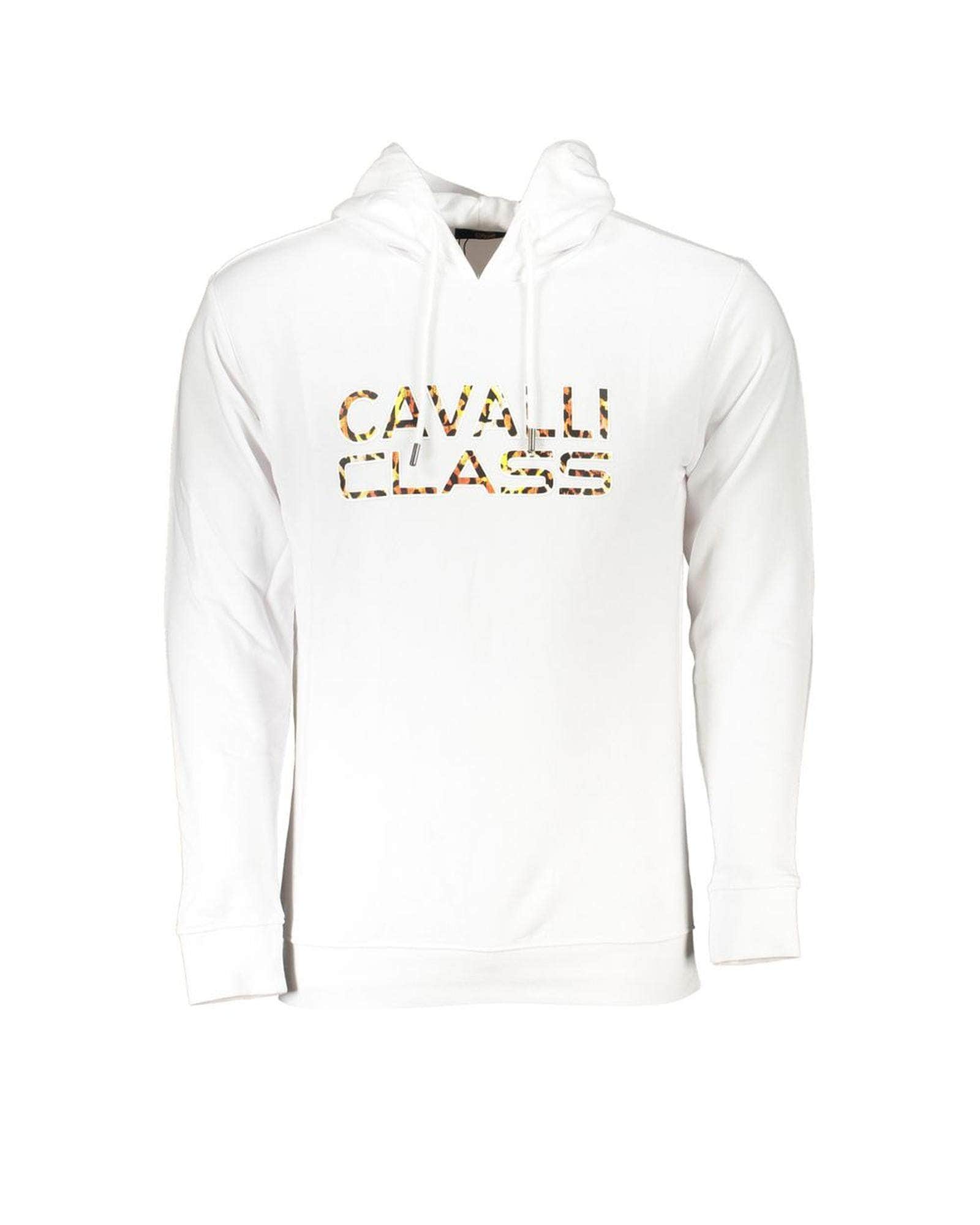 Stylish White Cotton Sweater By Cavalli Class