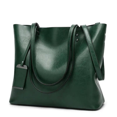 Stylish Women's Faux Leather Tote Bag - Large Capacity Shoulder Handbag