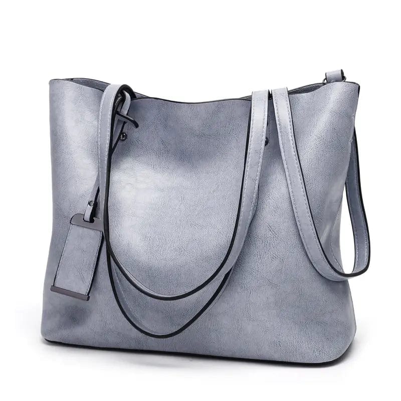 Stylish Women's Faux Leather Tote Bag - Large Capacity Shoulder Handbag